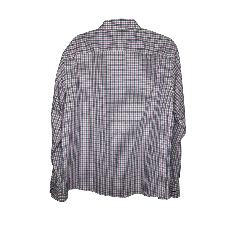 UNTUCKit Pio Cesare Slim Fit Wrinkle Free Plaid‎ Shirt Mens XL Pink Blue Cotton